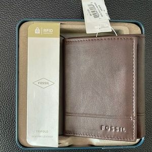 Mens Fossil Wallet in Chocolate
